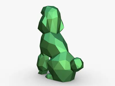 Poodle figure 3D print model