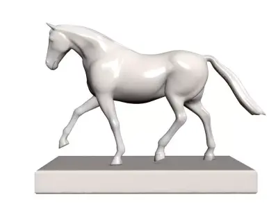 Horse statue 001 3D model