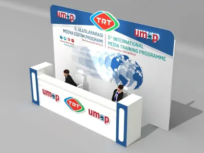 Hotel Registration Desk 002 3D model