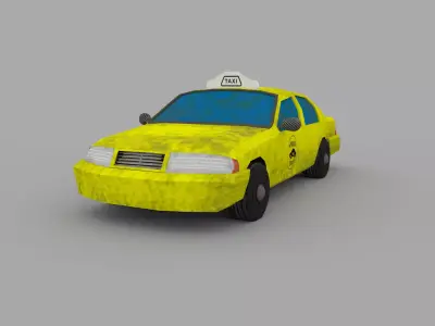Taxi London Low-poly 3D model