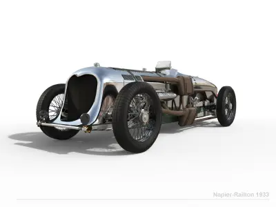 Napier-Railton Race Car 3D model