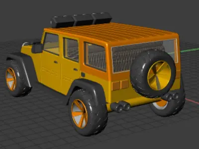 jeep rubicon 3D print model