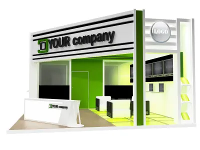 Booth Exhibition Stand a74  3D model
