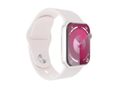 Apple Watch Series 9 Sport Band Pink Color 3D Model Low-poly 3D model