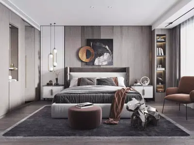 Luxury bedroom36 3D model