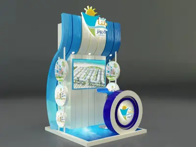  Booth Exhibition Stand a347c  3D model