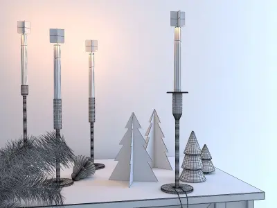 HM - Porcelain and Metal Christmas Decoration - Gaga 3D model