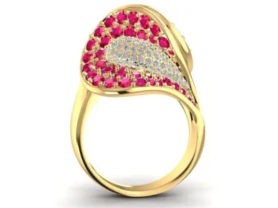 LUXURY DIAMOND RING  3081 3D print model