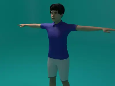 Tennis Player Man 3D model