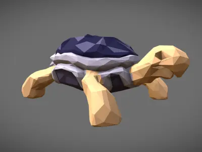 Low Poly Tortoise Pack Low-poly 3D model