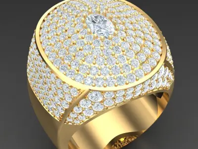 Luxury Men Rings Designs 5MR064 3D print model