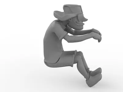 FREE STL The Rebel Driver figure cartoon style  Free 3D print model