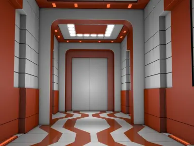 Apartment Corridor 3D model