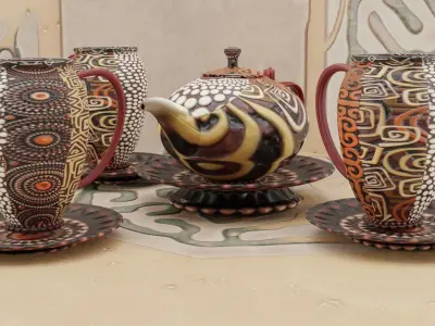 Hot African Tea Party 3D model