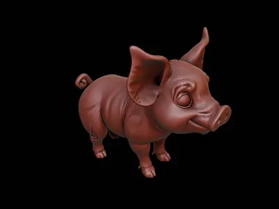 Pig Animal Sculpture 3D print model purchase