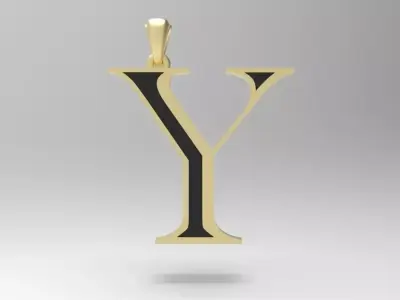 Alphabet Latin Y 3D print model