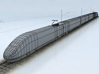 TGV Duplex Low-poly 3D model