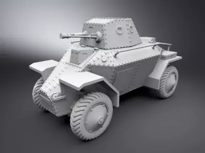 Csaba Armored Car  Scale model 3D print model