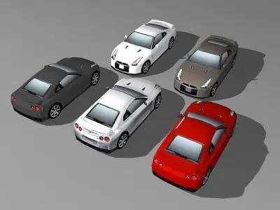 Nissan GT-R Low-poly 3D model