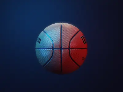 NBA Game Ball Low-poly 3D model