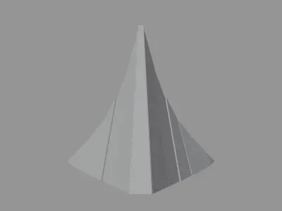 Artistic Decorative Peak Structure Low-poly 3D model