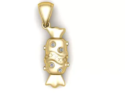 CANDY PENDANT 3D PRINTABLE MODEL  3D print model