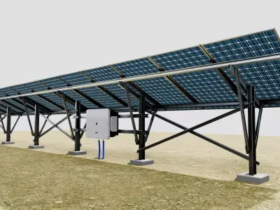 Single Column Solar Construction Type-2 3D model