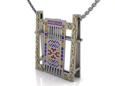 Armenian Carpet With Alphabet 3D print model
