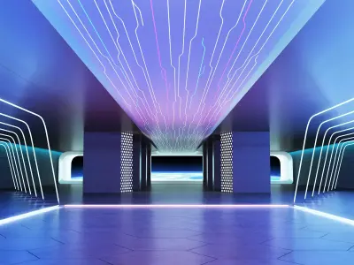 Cyberpunk warehouse - spaceship studio 3D model