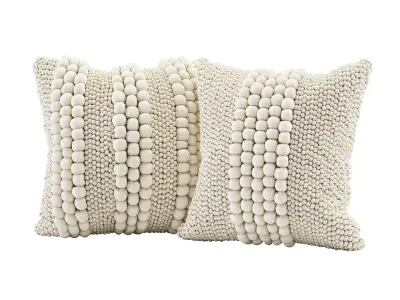 Plush Teddy Bear and Pillows Set 3D model