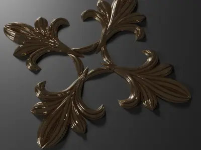 Gold Ornament Low-poly 3D model