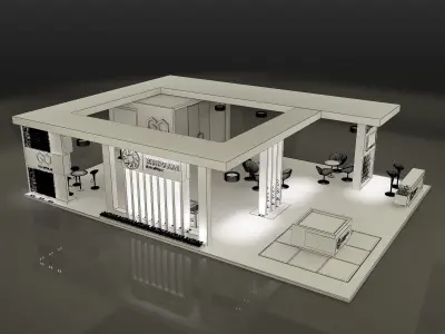 Booth Exhibition Stand a253 3D model