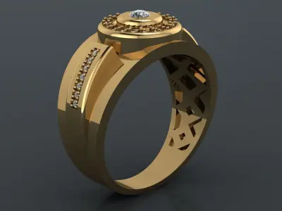 Men ring 3D print model get