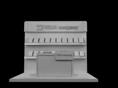  Booth Exhibition Stand a413d 3D model