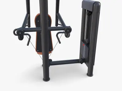 Inclined chest press machine 3D model