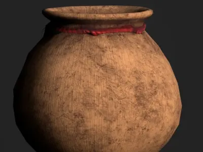 Old Chinese Food Jar 4K PBR GAMEREADY  Low-poly 3D model