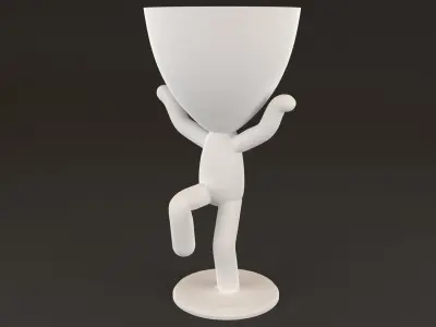 20 Pot plant with little person style 3D printable models 3D print model