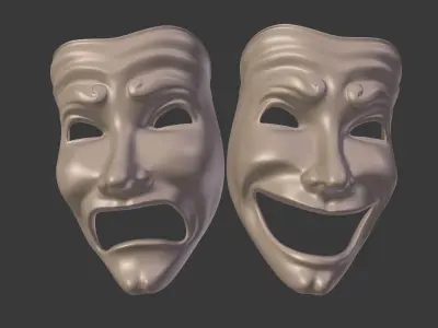 Theater Mask 3D model