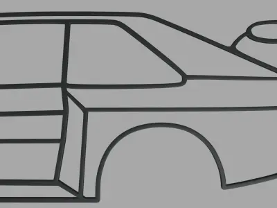 Audi S1 E2 Wall Silhouette 3D print model