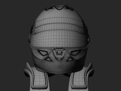 Fernando Alonso 2014 style Racing helmet 3D model