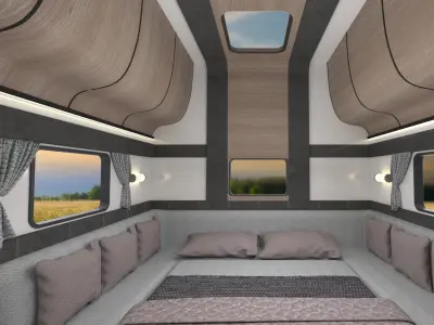 Caravan interior design 3D model