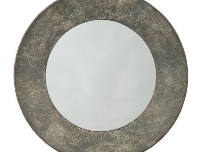 Mcmann Round Metal Wall Mirror 3D model