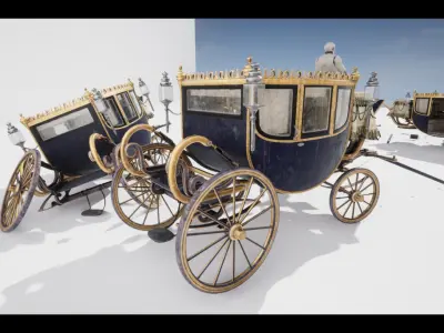 The Carriage 04 Low-poly 3D model