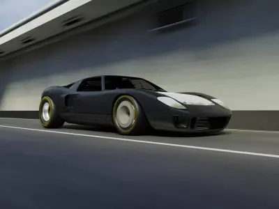 Automotive Tunnel Scene 3D Blender File Textured Day And Night  3D model