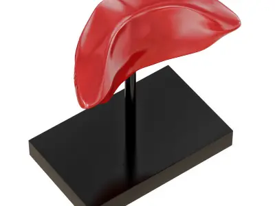 Figurine red lips 02 3D model