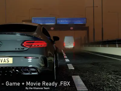 Mercedes C63s Coupe AMG 2017 3D model - High Quality Low-poly 3D model