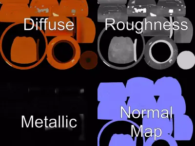 Rustic Terracotta Bowl model pack Low-poly 3D model