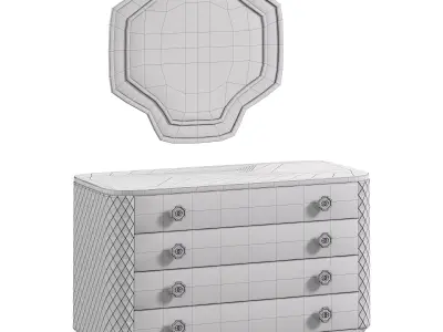 Botega Silver Dresser by elve luxury 3D model