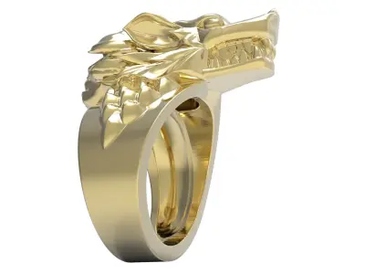 wolf ring 3D print model