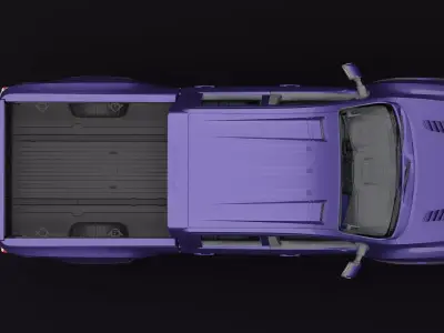 Nissan 4x4 Car Metallic Night Blue Low-poly 3D model